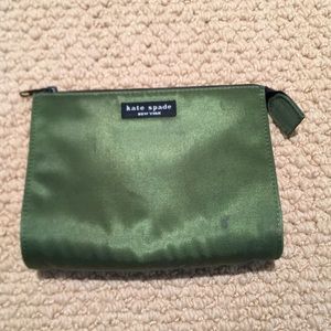 Green Kate Spade makeup case - vintage